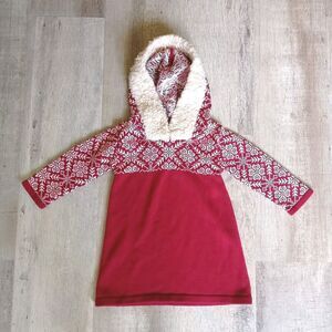 L.L. Bean Red and White Kids Casual Dress